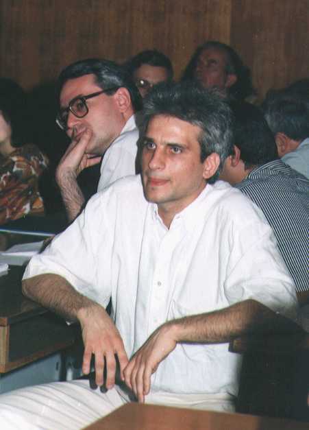 Boicho Kokinov (left) and Alexander Petrov (right) at the PhD defense.